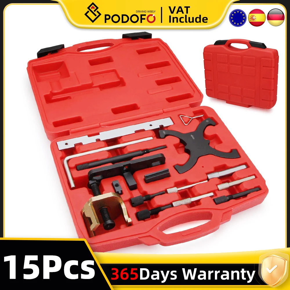 15Pcs Engine Timing Adjustment Tool Kit Camshaft Flywheel Locking Tool For Fiesta Focus Mondeo