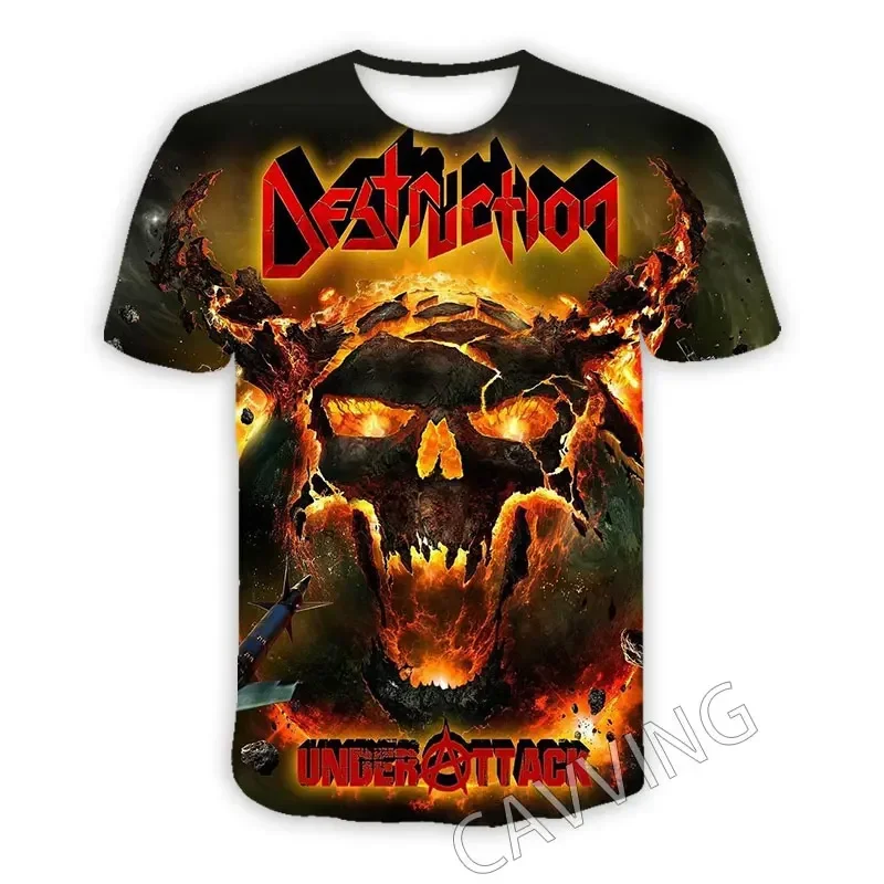 Destruction band 3D Printed Casual T-shirts Hip Hop Tee Shirts Harajuku Styles Tops Fashion Clothing for Women/men