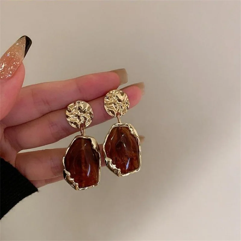 Trendy Pendant Earrings Retro Geometric Earrings For Women Korean Bohemian Fashion Jewelry Party Gift Accessories