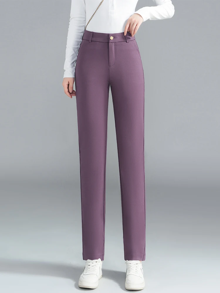 

High Waist Slimming Straight Leg Suit Pants Women's Casual High Waist Smoking Pipe Pants Spring Autumn New Arrival Small Size