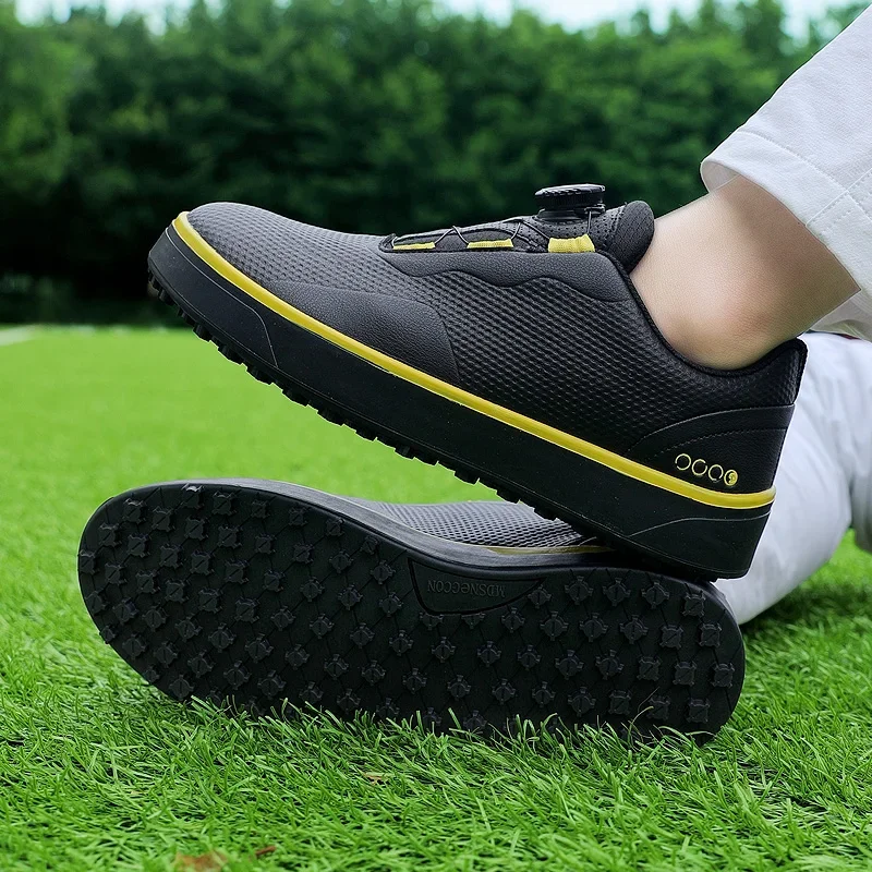 New Spikeless Waterproof Golf Shoes BOA Lace Lock Microfiber Breathable Anti-slip Outdoor Training Casual Sneakers size 36-47