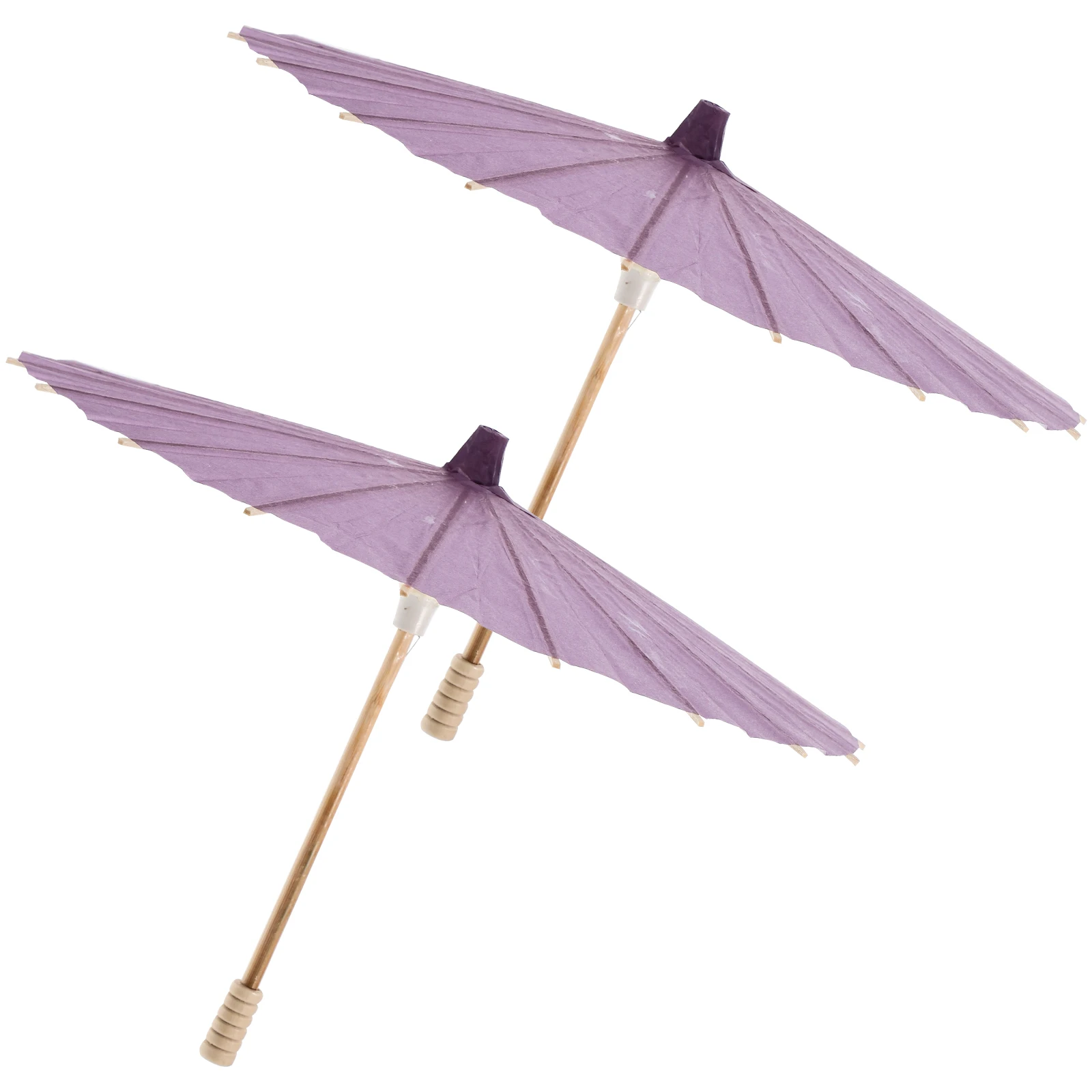 

2pcs Diy Paper Umbrellas Purple Blank Oiled Paper Umbrella for DIY Decor Handmade Photography Home Decor Umbrella