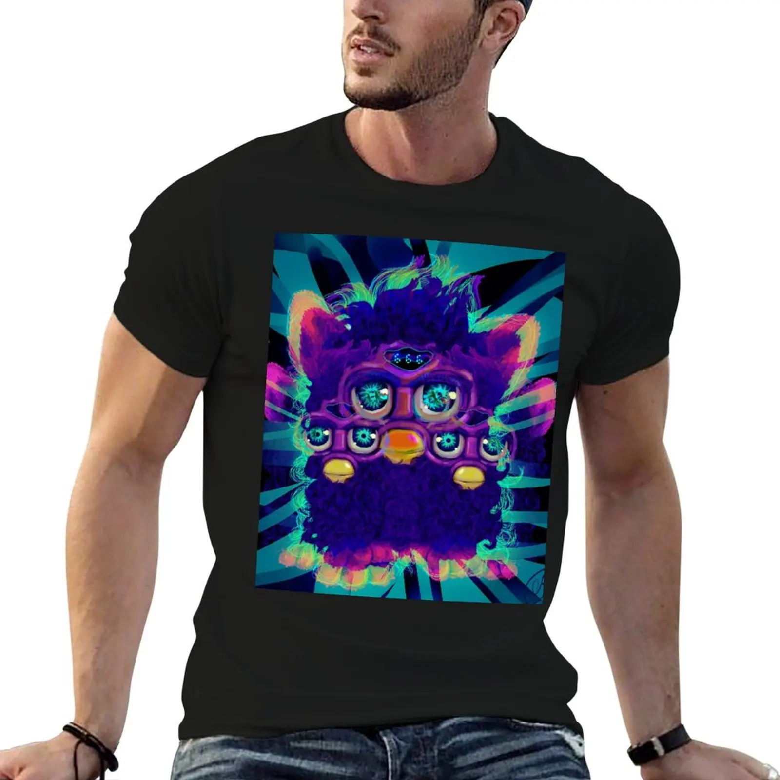 

furby LOVE you (part TWO) T-Shirt cotton t shirts man 100% mens graphic t shirts man t shirts cotton T-Shirt
