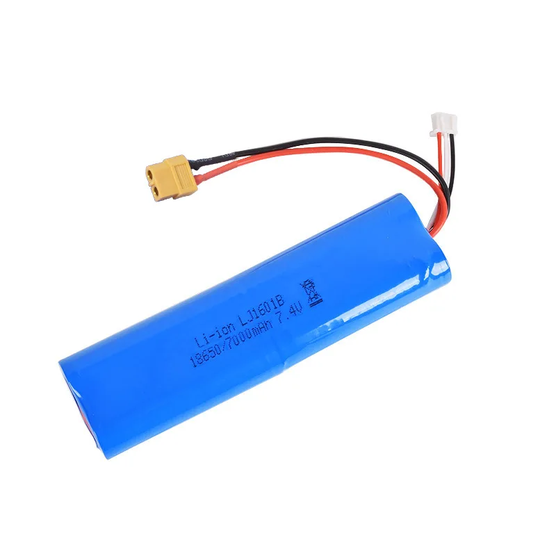 7.4v 7000mAh Li-ion Battery 18650 XT60 plug L6.2 Tamiya plug for Henglong RC Tank 1/16 parts 3818、3819、3889、3899A、3918、3909