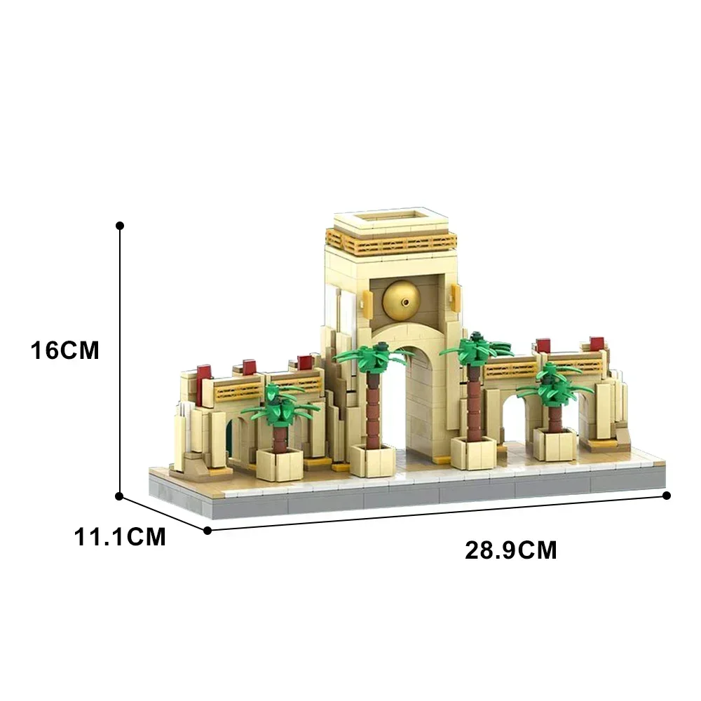 Gobricks Universal Gate MOC Creative Architecture Castle Model Building Blocks Educational Assembly Model Toys For Kids Gift