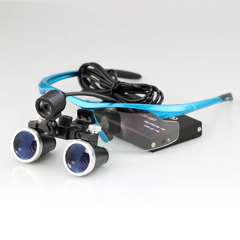 

3.5X 2.5x magnification Binocular dental magnifying glass, Light Emitting Diode Headlamp