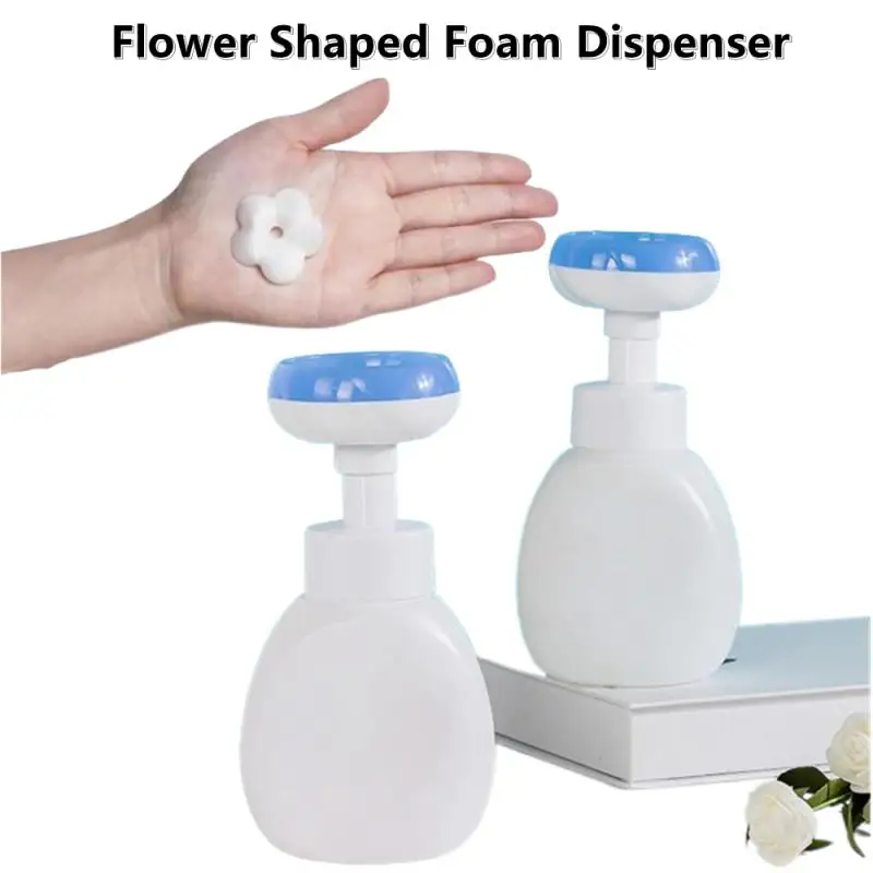 300ML Flower Foam Soap Dispenser Flower Shaped Foam Dispenser Facial Cleanser Shampoo Hand Sanitizer Bottle Bathroom Supplies