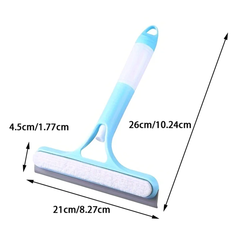 Household Multifunctional Glass Cleaning Tool With Watering Can 3-In-1 Mirrors Glass Scraper Window Scraper