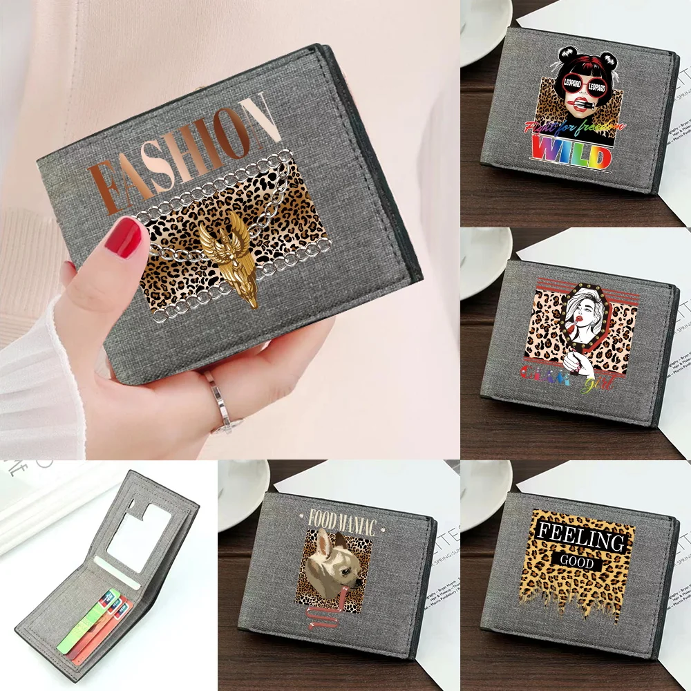 

Moneybag Leopard Printing Series New High-quality Fashion Foldable Multi-Function Personalized Purse Bank Card Storage