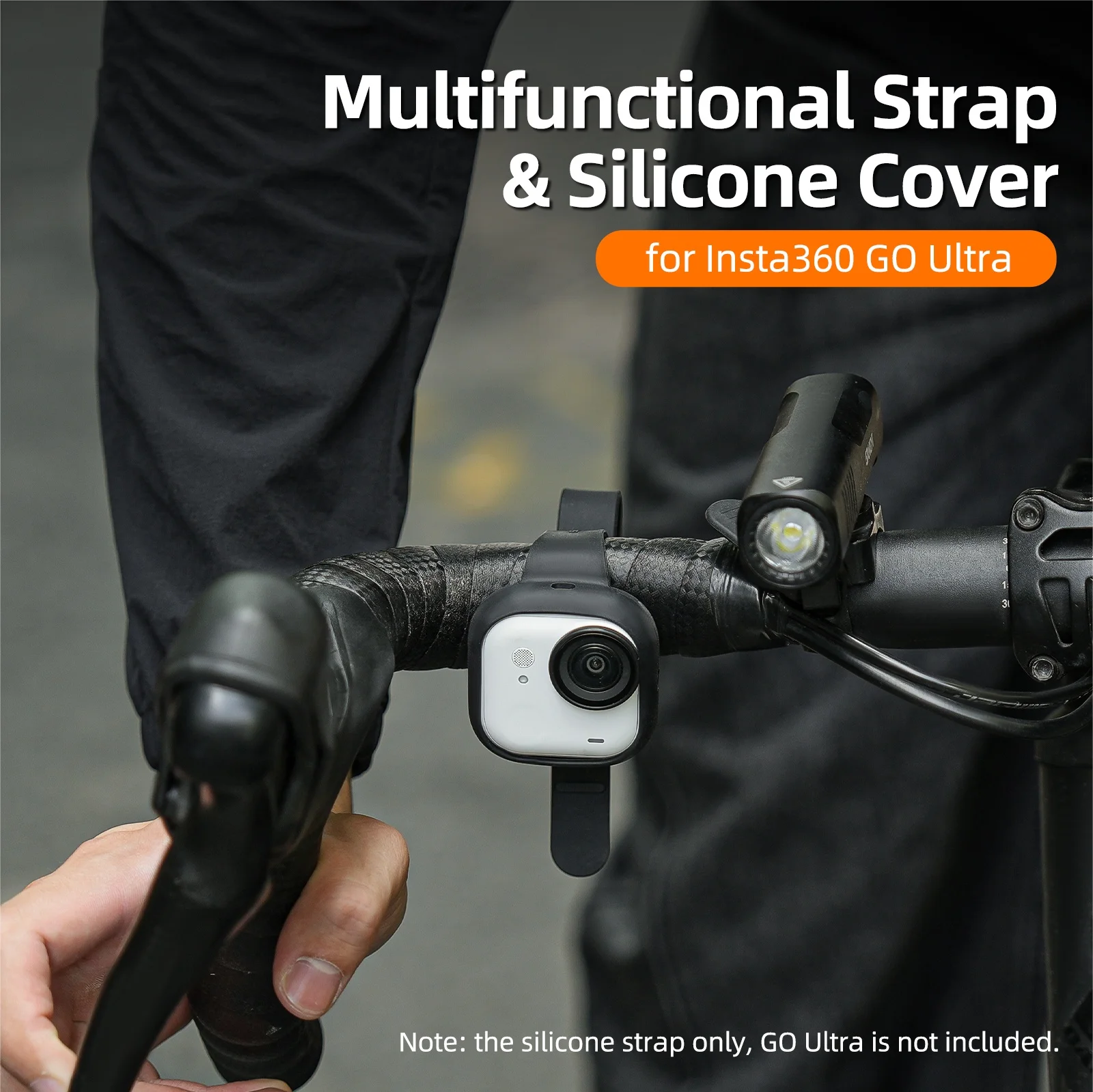 

Silicone Protective Case with Expansion Strap for Insta360 GO Ultra Sports Wrist Strap and Backpack Strap