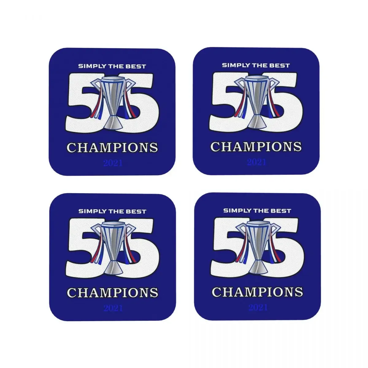 Rangers 55 Champion Coasters Kitchen Placemats Waterproof Insulation Cup Coffee Mats For Decor Home Tableware Pads Set of 4