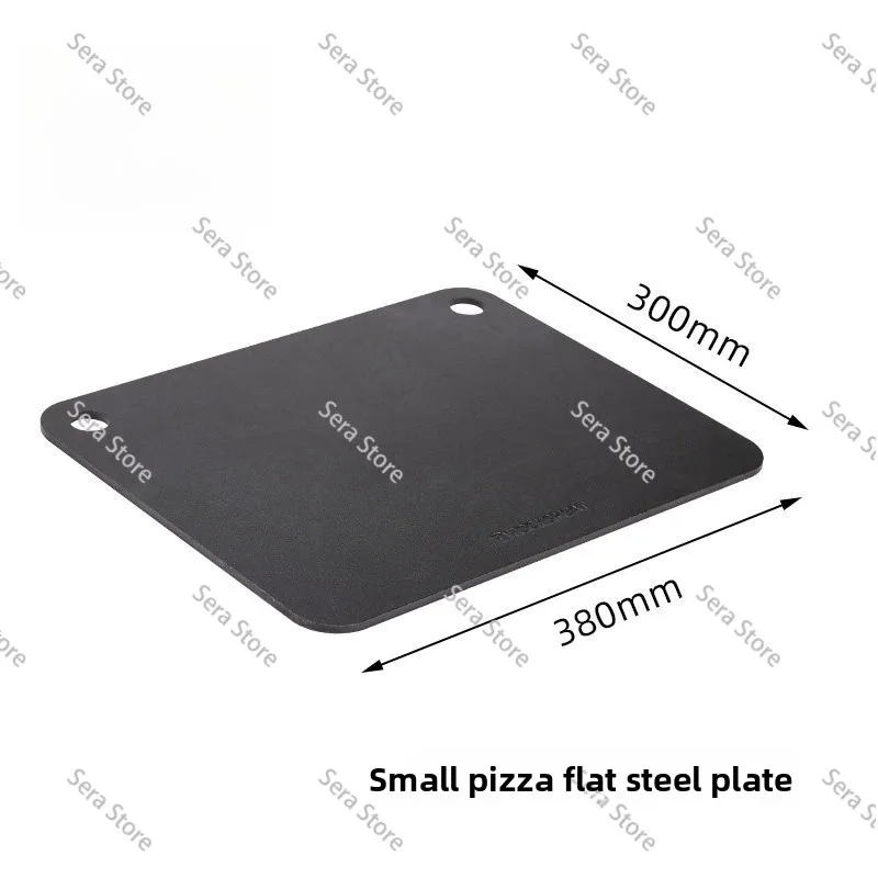 Pizza steel plate - resistant to high temperatures - pizza plate with double holesbread baking special plate  6mm thick