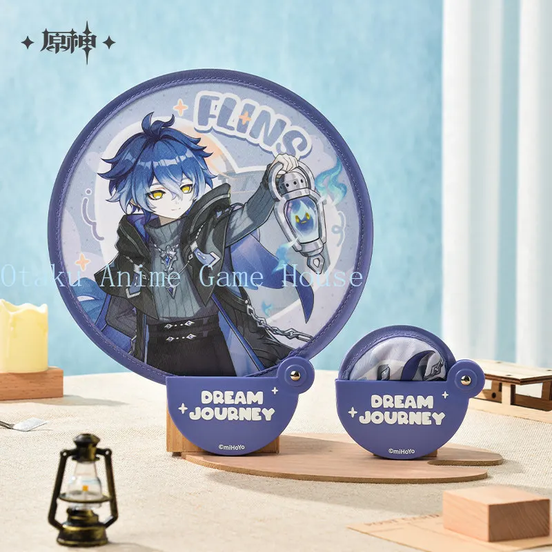 Genuine Official Genshin Impact Flins Anime Badge Folding Fan Acrylic Standee Phone Chain Pendant Sticker Wooden Seal Gift - view 5