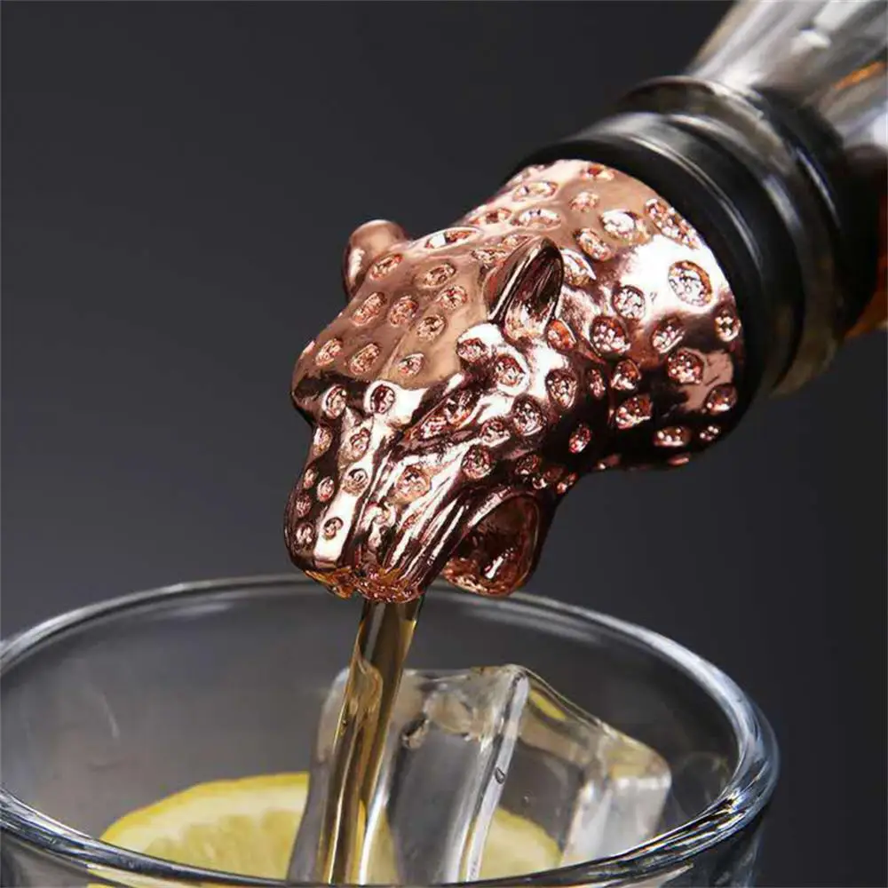 Wine Pourer Deer Elk Lion Wine Stopper Stainless Steel Bartender Tool Deer Head Wine Mouth Wedding Party Bottle Stoppers image 2