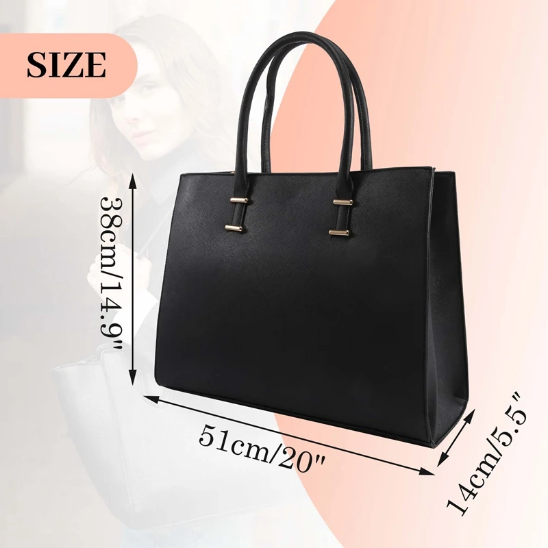 Laptop Bag Women 15.6-Inch Computer Work Handbag Leather Handbag Business Office Bag