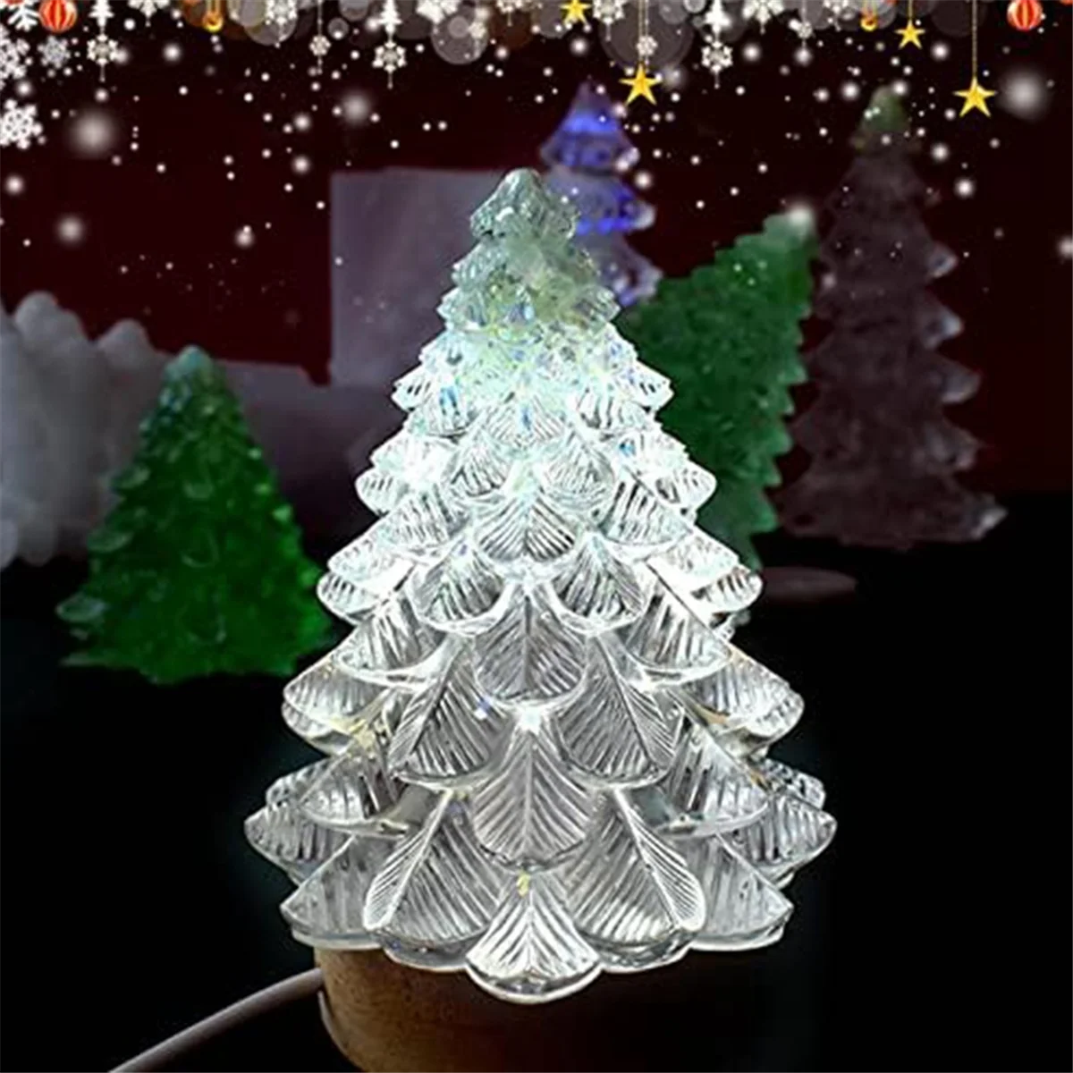 قالب سيليكون ثلاثية الأبعاد DIY بها بنفسك ، قالب راتنج الايبوكسي ، حامل ضوء المجوهرات ، كعكة فندان ، شمعة الروائح