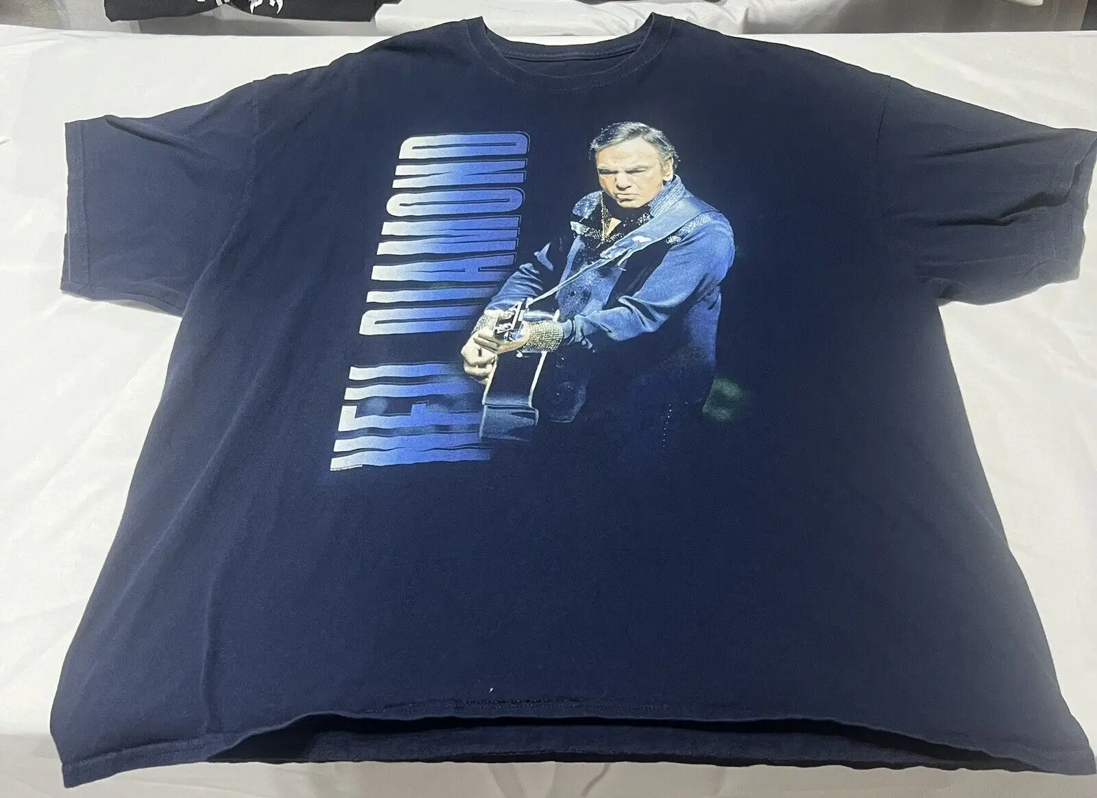 

2015 Neil Diamond World Tour Bule Double Sided T-Shirt Size 2XL