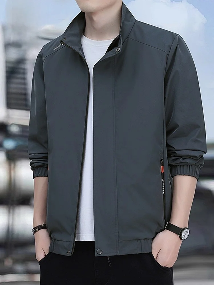 

Men's Jaet Spring Autumn Winter Casual Trendy Stand Collar Top Spring Model Coat Stand Fit Polyester/Nylon Cosite Fiber