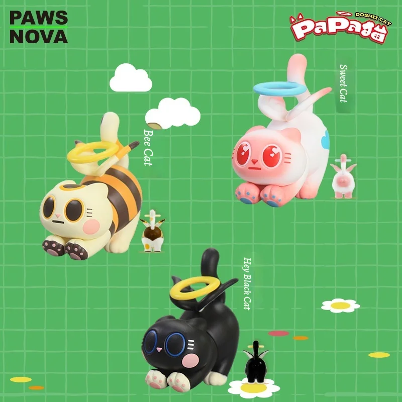 Seri Doshiicat Seri Papa Cat Blind Box Mainan Kucing Lucu Figur Trendi Hiasan Meja Mainan Kartun Kotak Misteri Kejutan Hadiah