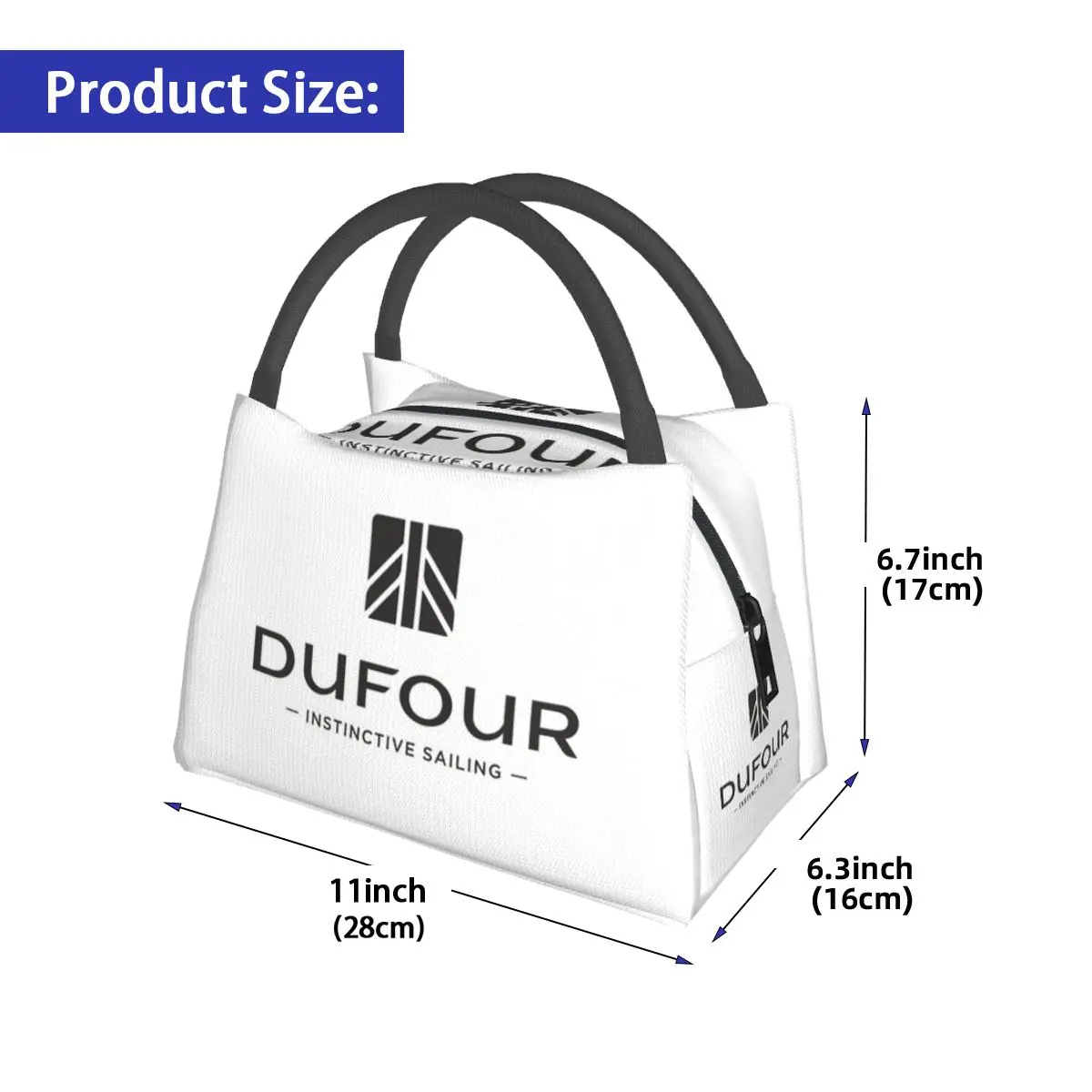 Dufour Yacht Lunch Bags Insulated Bento Box Resuable Lunch Tote Picnic Bags Cooler Thermal Bag for Woman Children Work