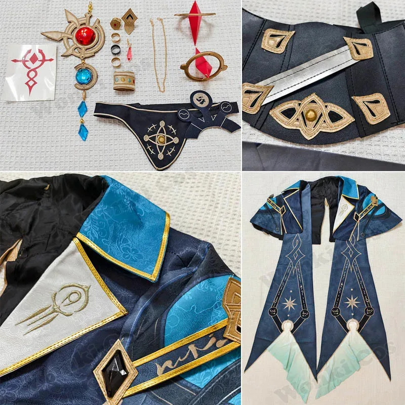 

CyStar Rail Anaxa Косплей Костюм Парик Волосы для игры Star Rail Одежда Anaxa Косплей Обувь Сапоги Мужчины Карнавальная вечеринка Ролевые игры