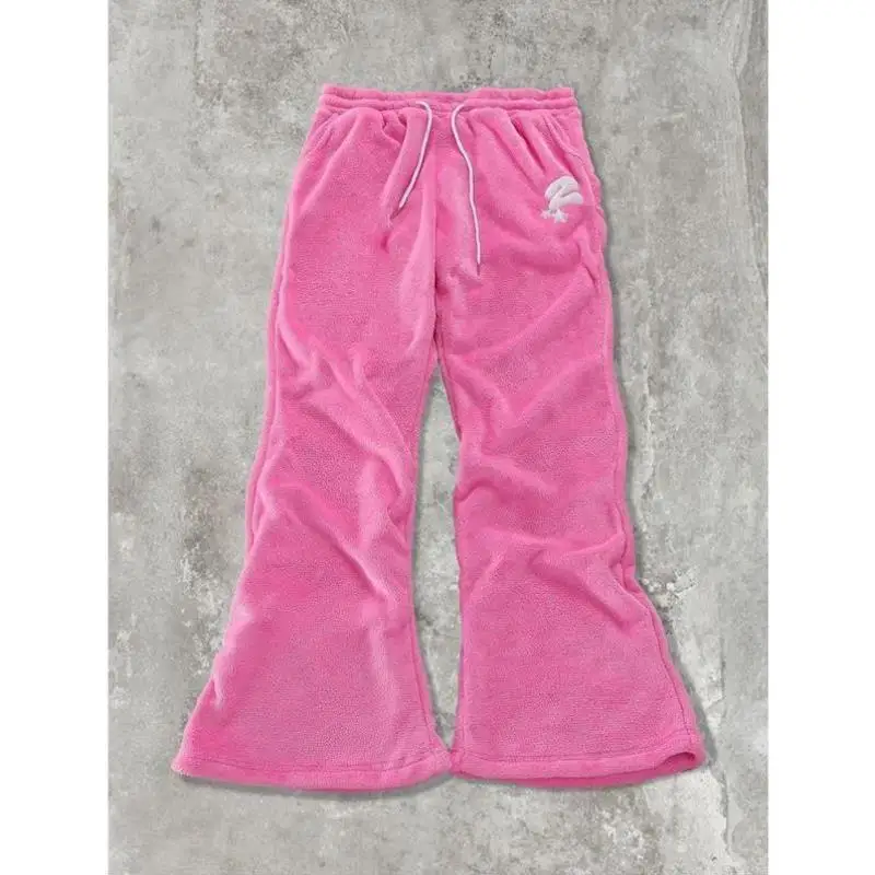 

Neutral Pure Color Letter Embroidery Men's Casual Pants Straight Leg PVC Fabric ex Military Sle Casual Trousers