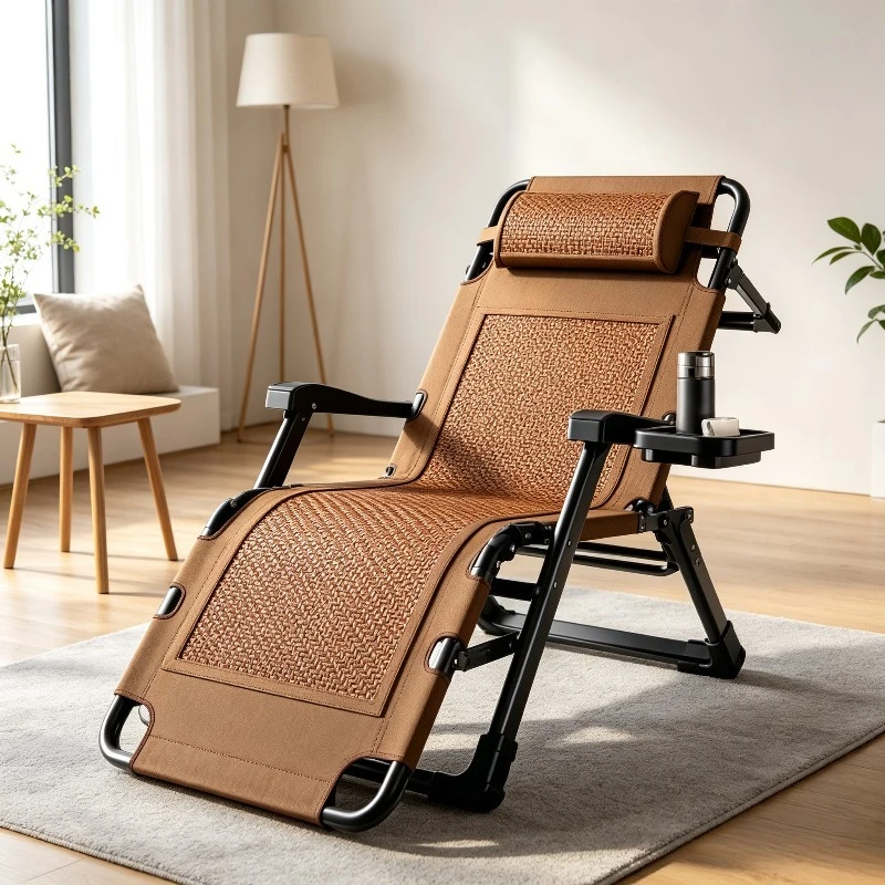 Lunch break treasure recliner folding lunch break new office nap can sit and lie down elderly home balcony summer vine chair
