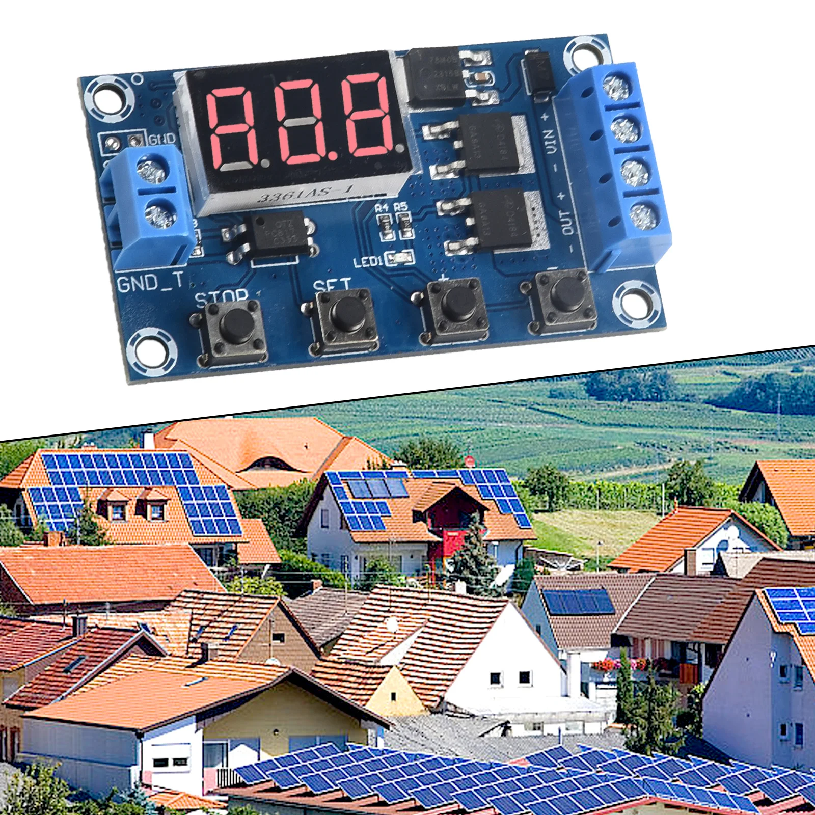 MOSFET Powered for Digital Relay Delay Board with Timer Control Adjustable Delay for DC 5V to 36V Applications