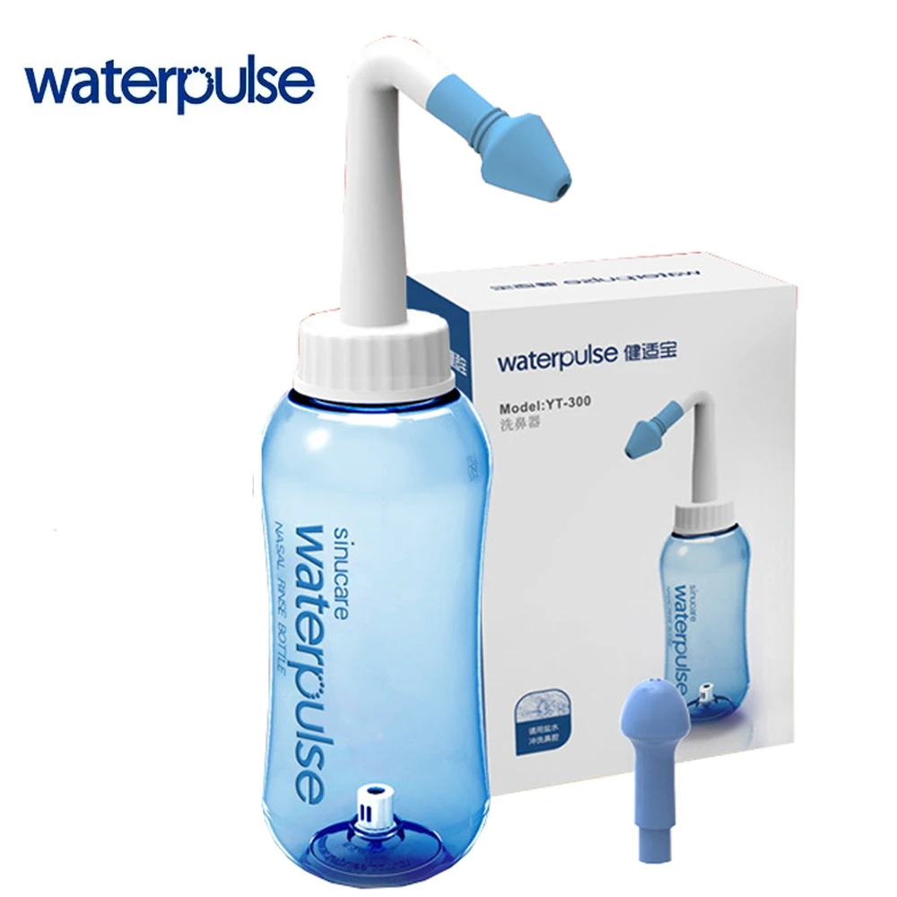 500ml Sinus Rinse Bottle Waterpulse Nasal Irrigation Sinuses Cleaning Nose Allergies for Adult Kid BPA Free Nasal Wash Bottles