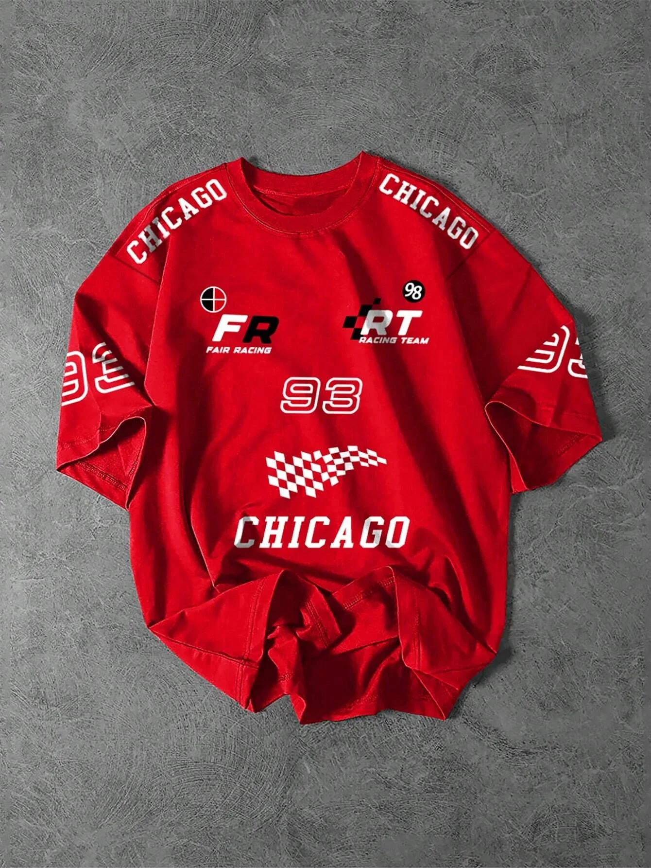 

3D Print Informal Graphic T-shirt with Chicago Alphabet Women Short Sleeve Sports T-shirt Daily Use Neutral Summer Top