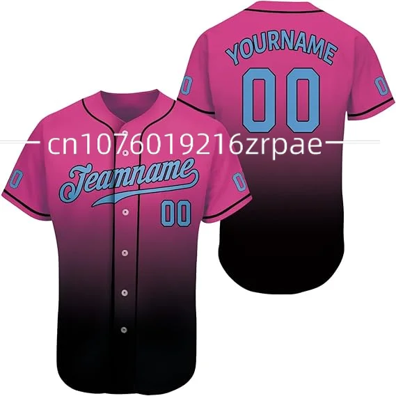 2024 Nowa konfigurowalna koszulka baseballowa Team Shirt Print Team Nazwa osobista Numer Stripe Baseball T-shirt Mężczyźni / Kobiety / Dzieci