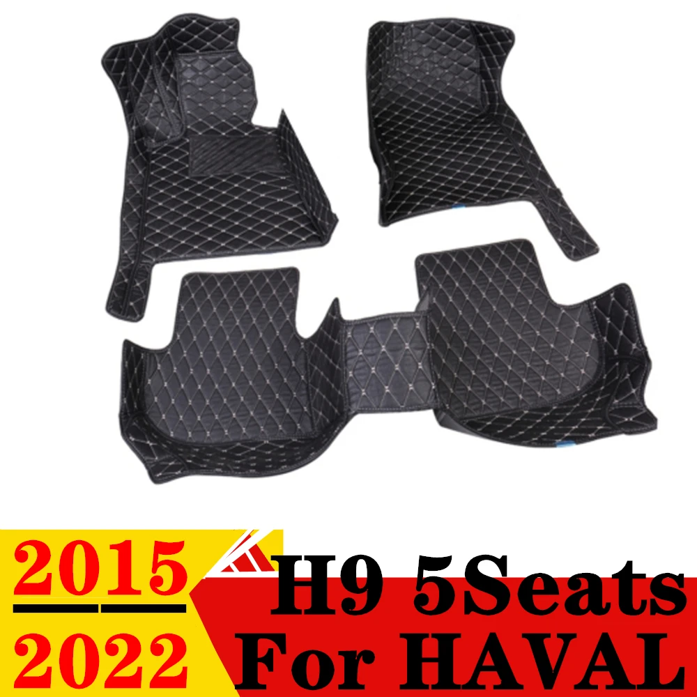 

Car Floor Mats For Haval H9 5Seats 2022 2021 2020 2019 2018 2017 2016 2015 Custom Fit Front & Rear Floor Liner Cover Foot Pads