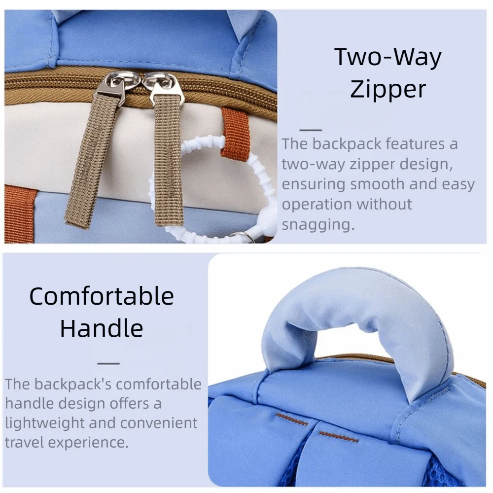 Bolsa escolar leve para jardim de infância, alças ajustáveis à prova d'água, mochilas fofas para crianças, fecho de zíper confortável