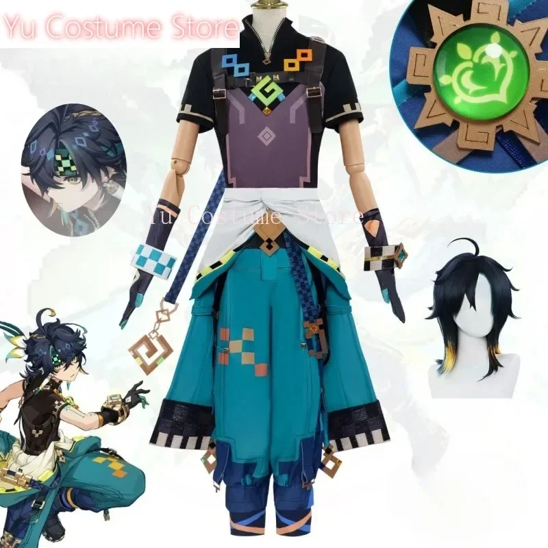 

Genshin ImpactKinich Cosplay Costume Game Full Set wig Kinich Anime Role Play Halloween ActivityParty Comic Con Suits Yu Costume