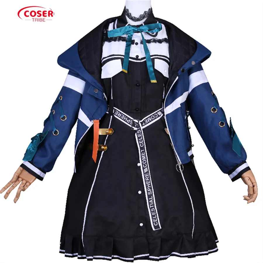 COSER TRIBE Anime Game NIJISANJ Hosimati Suisei Performance clothing Halloween Carnival Role CosPlay Costume Complete Set