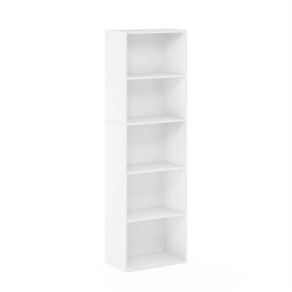 5 Tier Open Shelf Bookcase Wood Engineered Wood Storage Vertical Display Unit Home Office Bedroom Contemporary Design