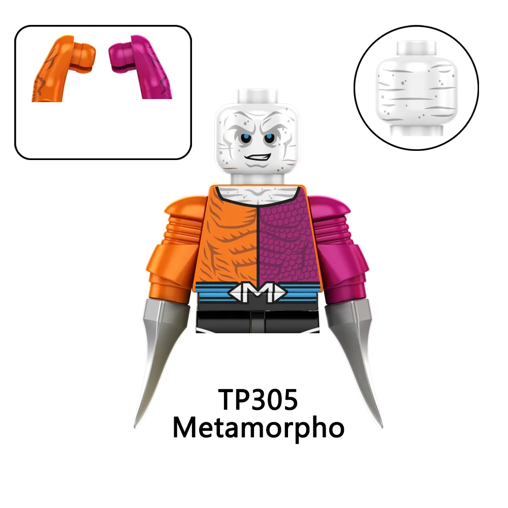 خارقة مستر رائع Metamorpho شخصية كلاسيكية اللبنات لعبة الطوب نموذج صغير دمية الأطفال عطلة هدية عيد ميلاد