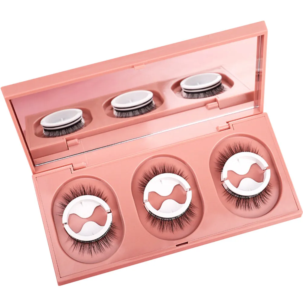3 Pairs Natural Reusable Self-Adhesive Eyelashes – Lightweight, Comfortable, No Glue Needed