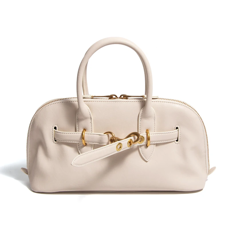 Neue Damen Retro Echtleder Shell Tasche Europäische Amerikanische Mode Gemüse Damen Pendeln Umhängetasche Handtasche Kelly Tote