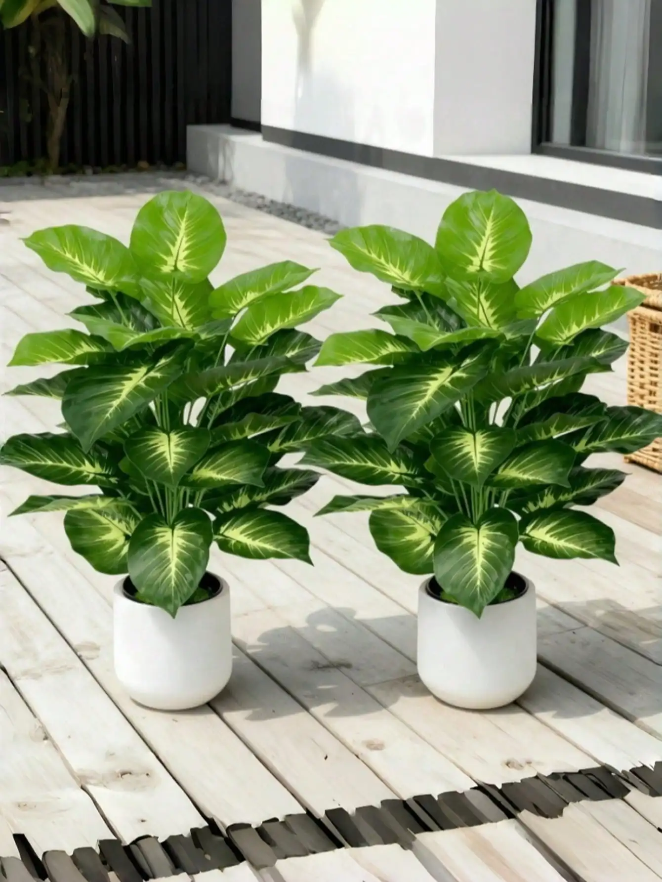 Árbol de dinero artificial grande, planta en maceta, 18/36 hojas, decoración tropical verde para interiores y exteriores, fondo para bodas y jardines.