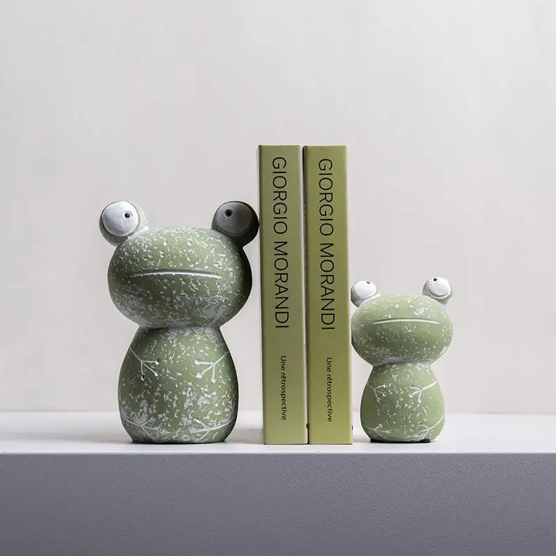 

Cute Frog Ornament Living Room Sales Office Niche Display Cabinet Ceramic Soft Decoration