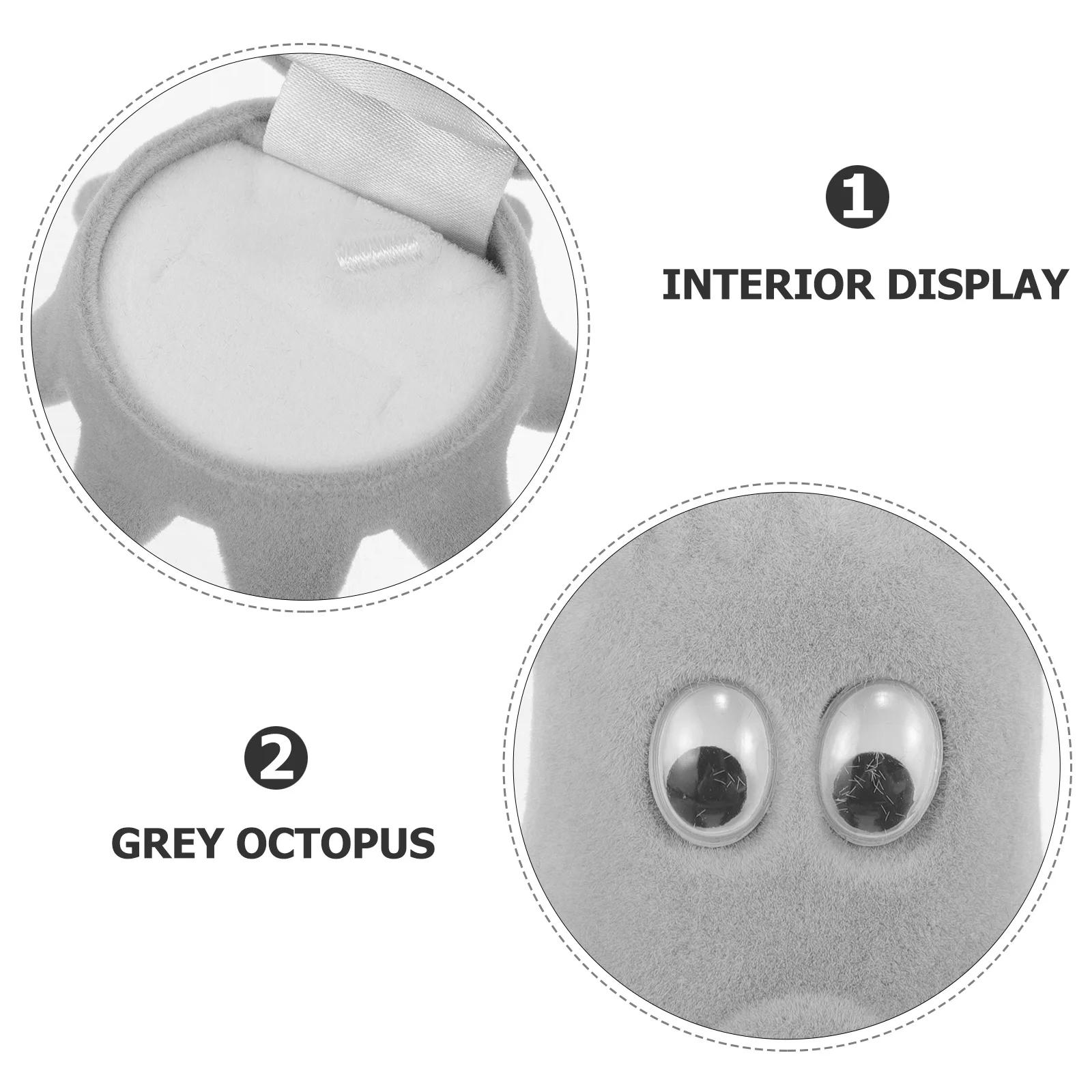 

Gray Octopus Ring Box Jewelry Storage Case Soft Cushion Wedding Engagement Gift Box Ring Bearer Pillow Jewelry Gift Boxes