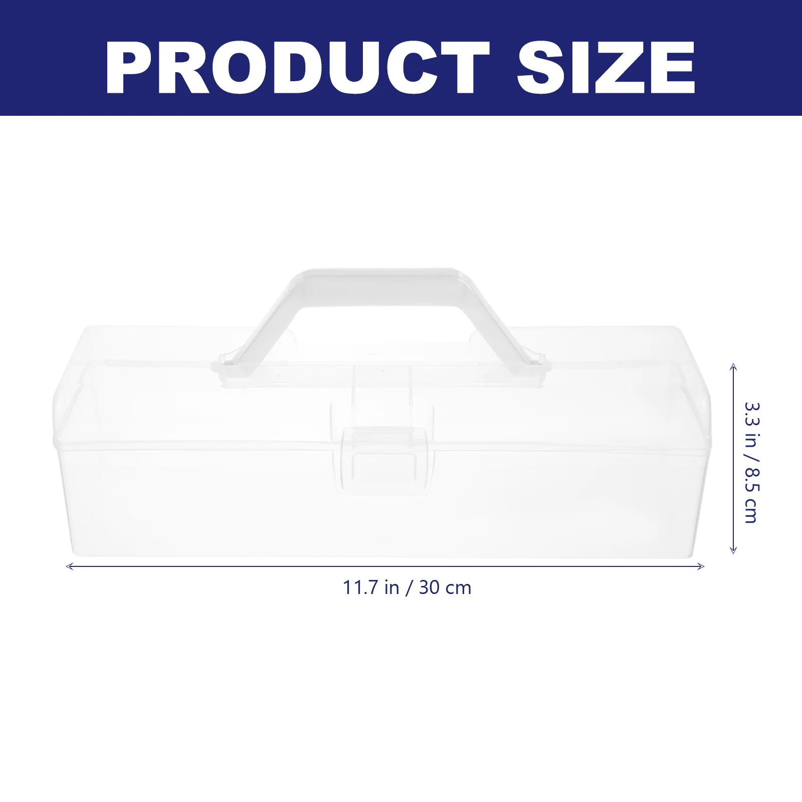 

Portable Storage Box Painting Brush Handheld Tool Organizer Clear Transparent Pen Case With Buckle Wear Resistant