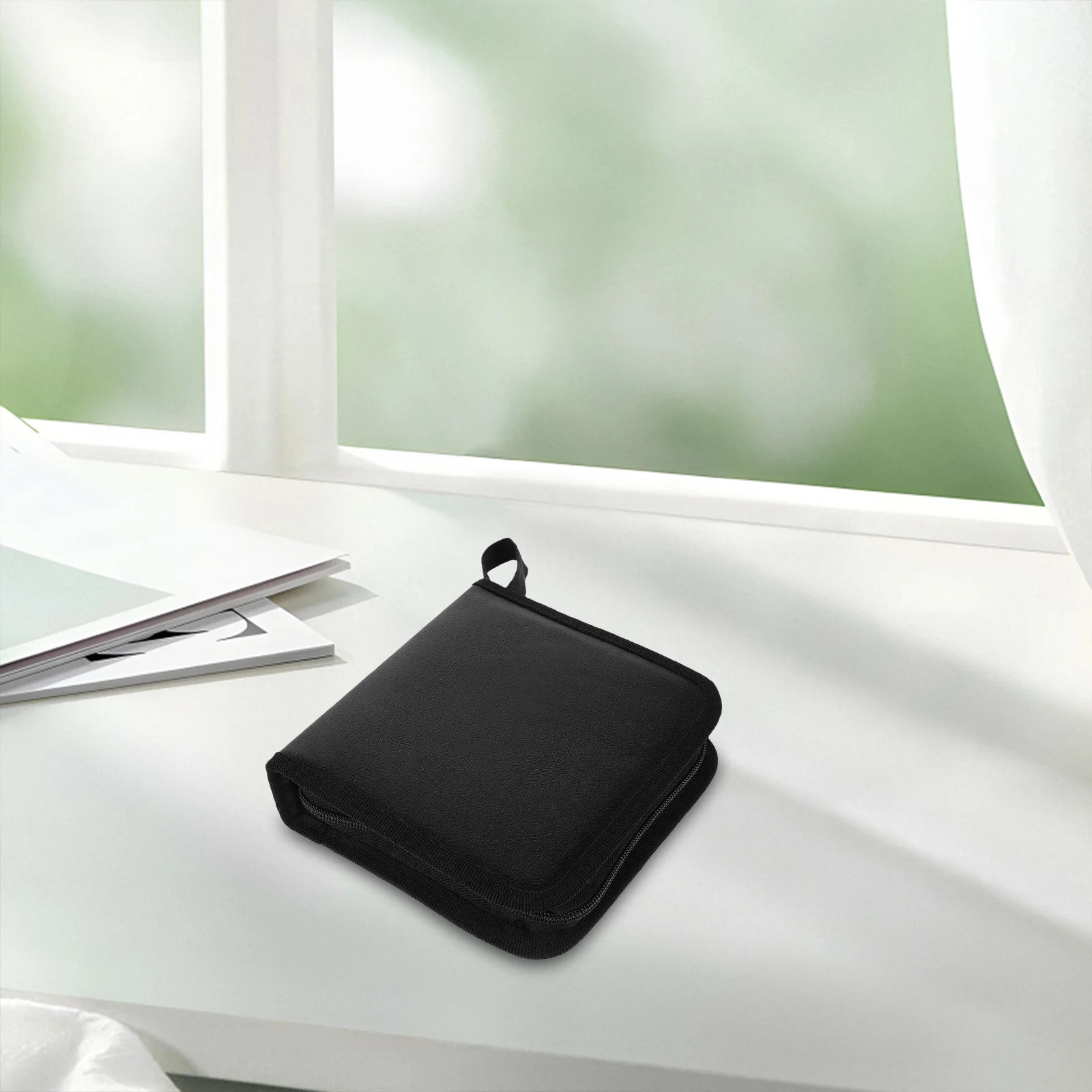 

40-Piece Cd Storage Bag PU Disc Holder Organizer Scratch-Proof Portable Case for Music Movies Games Travel