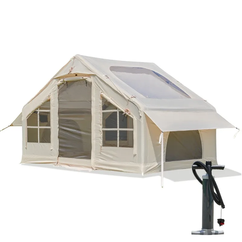

Inflatable Camping Tent House, No Installation Needed, Waterproof Sunshade Automatic Inflatable Tent for 3-5 Persons