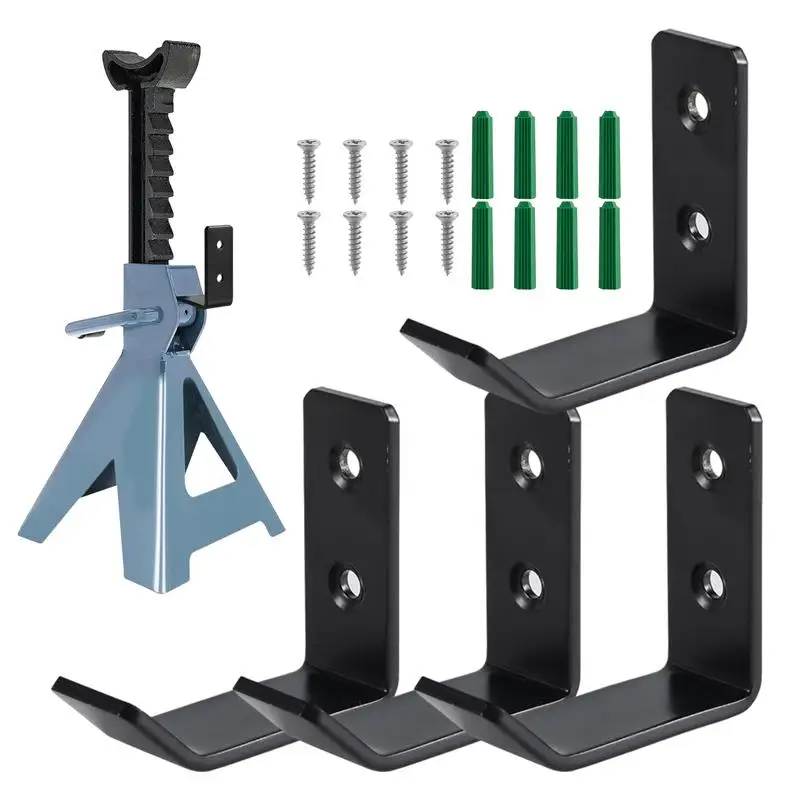 Jack Stands Wall Mount Organizer Jack Stand Wall Rack Stainless Steel Hook Garage Accessories Lifting Jack Stands Tower Trailer