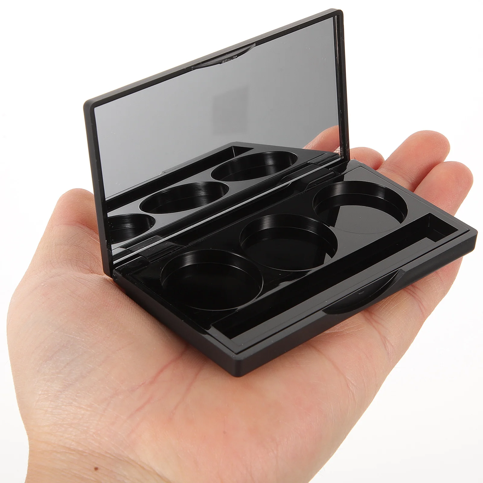 1 set tavolozza di ombretti vuota robusto contenitore per trucco leggero specchio compatto fai da te fard balsamo per labbra supporto tavolozza di ombretti