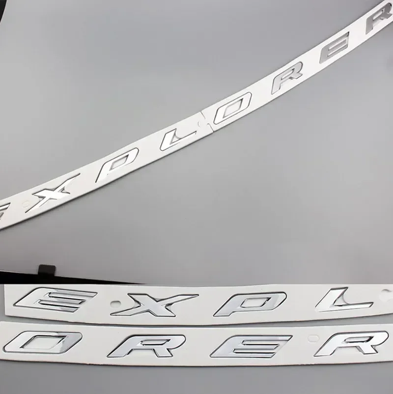 Chrome Black 3D ABS EXPLORER Letters Car Front Hood Bonnet Emblem Badge Sticker Car Styling Accessories