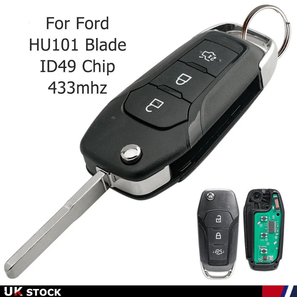 

For 2016- 2019 Ford Transit Custom MK8, Transit 433MHz Remote Key Fob ID49 Chip