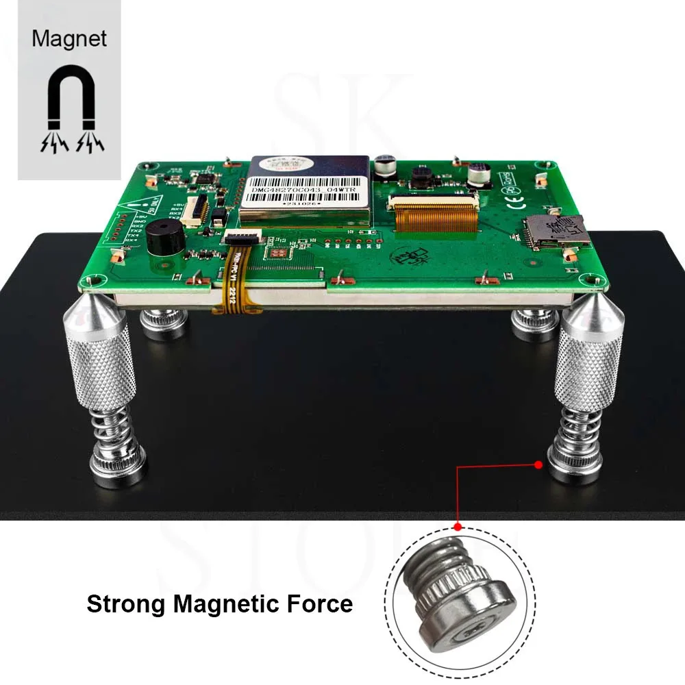 4 buah alat penjepit pegas penghisap magnetis kuat untuk papan sirkuit alat perbaikan elektronik untuk alat solder PCB ukuran besar